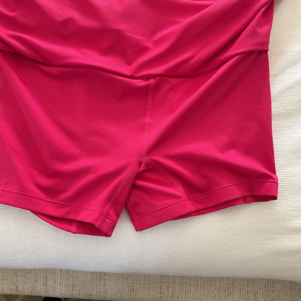 Nike Pink to Orange Ombre Athletic Tee and Hot Pink Skort Set - Picture 5 of 5